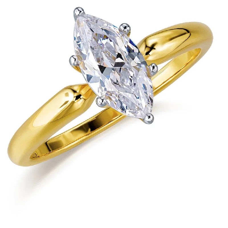 women cubic zirconia rings -1 ct. Marquise  Solitaire Ring