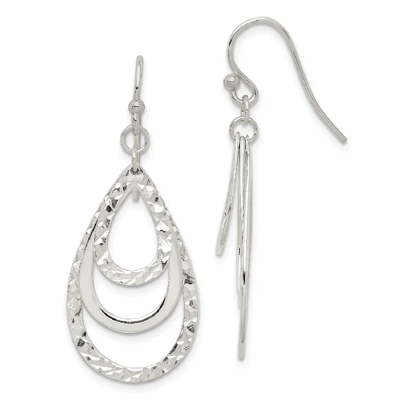 women shimmering earrings -Sterling Silver Drop & Dangle Earrings