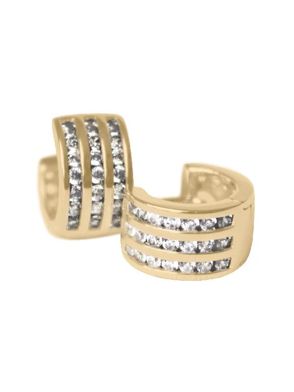 women gold earrings -Sabrina Huggie Earring