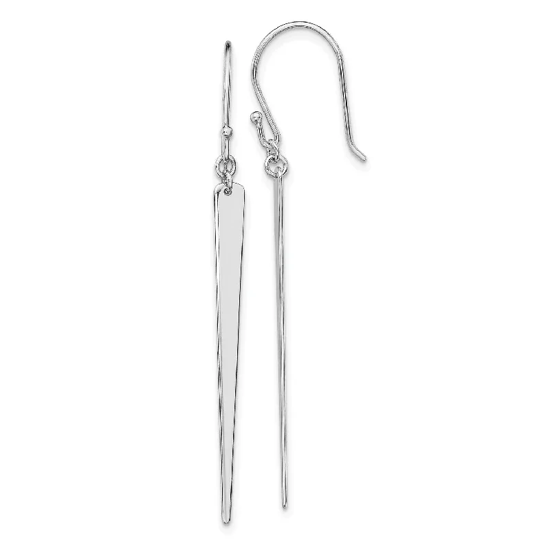 women stud earrings -Sterling Silver 56X3MM Drop & Dangle Spike Earrings