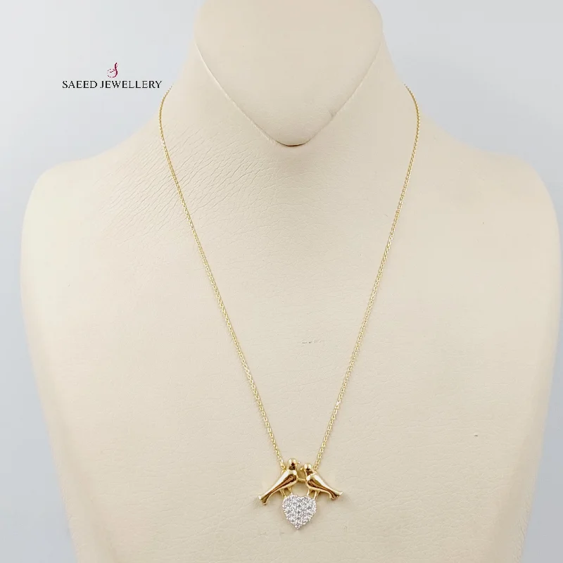 women bridal necklaces -Zircon Studded Love Necklace