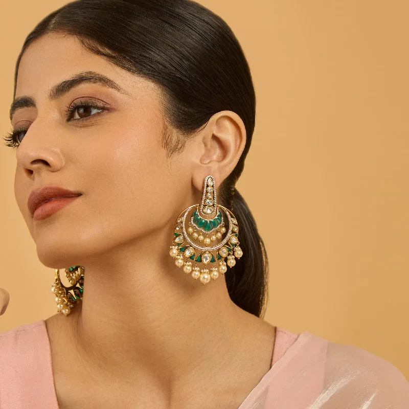 women oversized earrings -Kundan Earring 178298