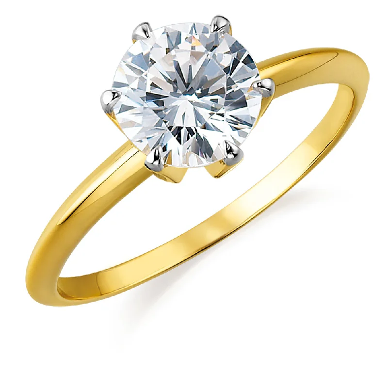 women fashion-forward rings -2 ct. Tiffany Style Solitaire Ring