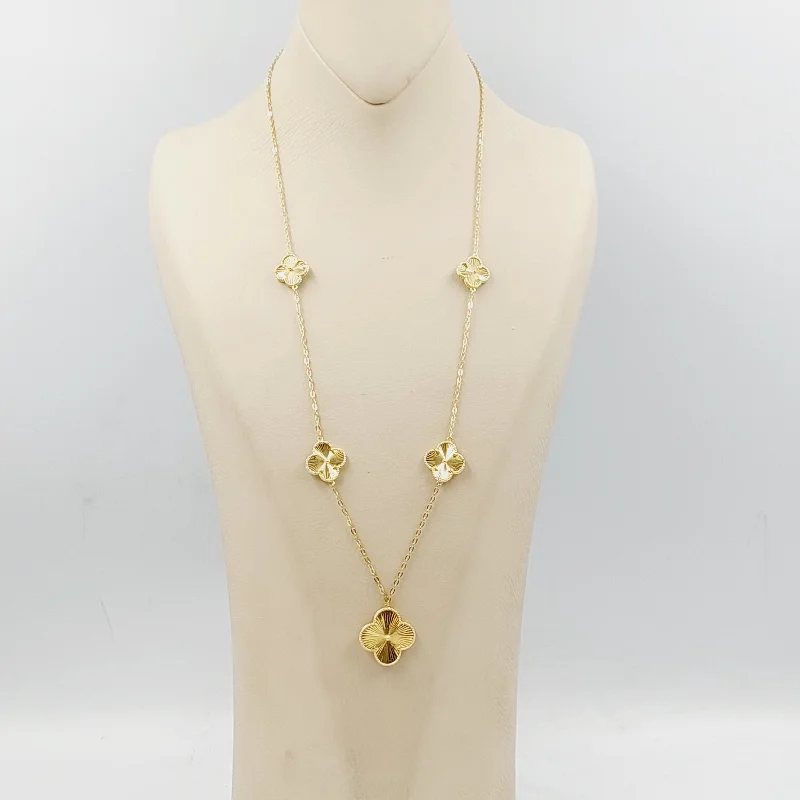 women geometric necklaces -Clover Necklace