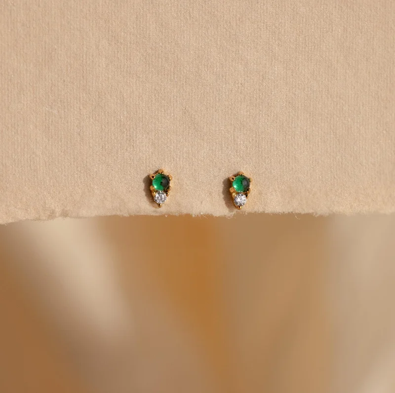 women large hoop earrings -Raindrop Jade Studs