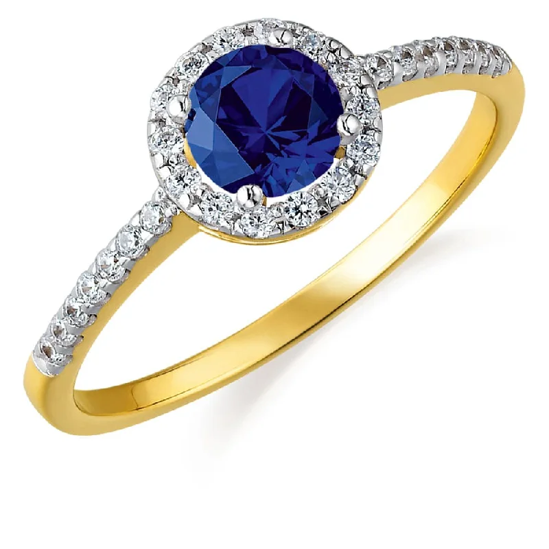 women minimalist rings -Tru-Sapphire Posh Halo Ring