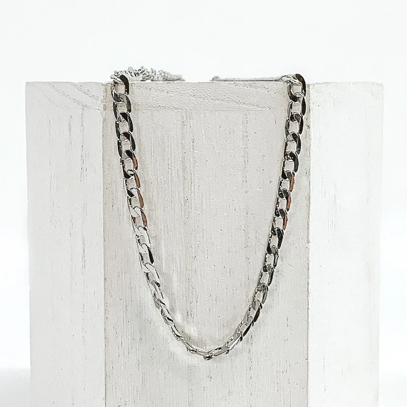 women crystal pendant necklaces -Weekend Livin' Chained Necklace in Silver