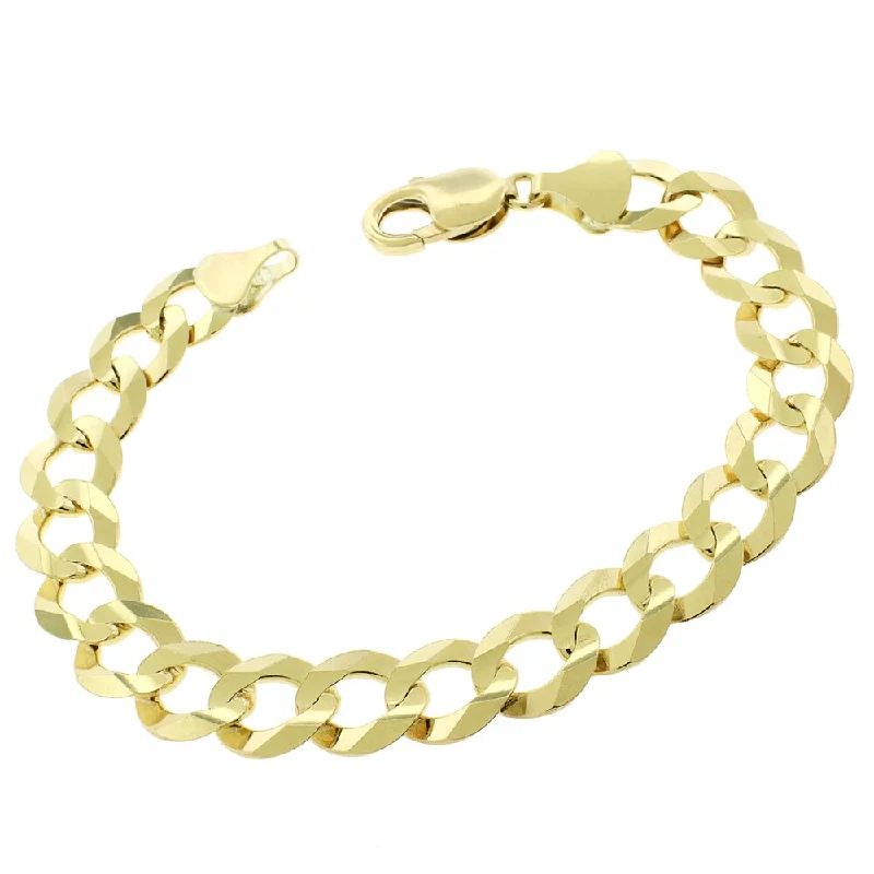 women vintage bracelets -14K Yellow Gold 11.5MM Solid Cuban Curb Link Bracelet Chain 8.75", Gold Bracelet for Men & Women, 100% Real 14K Gold