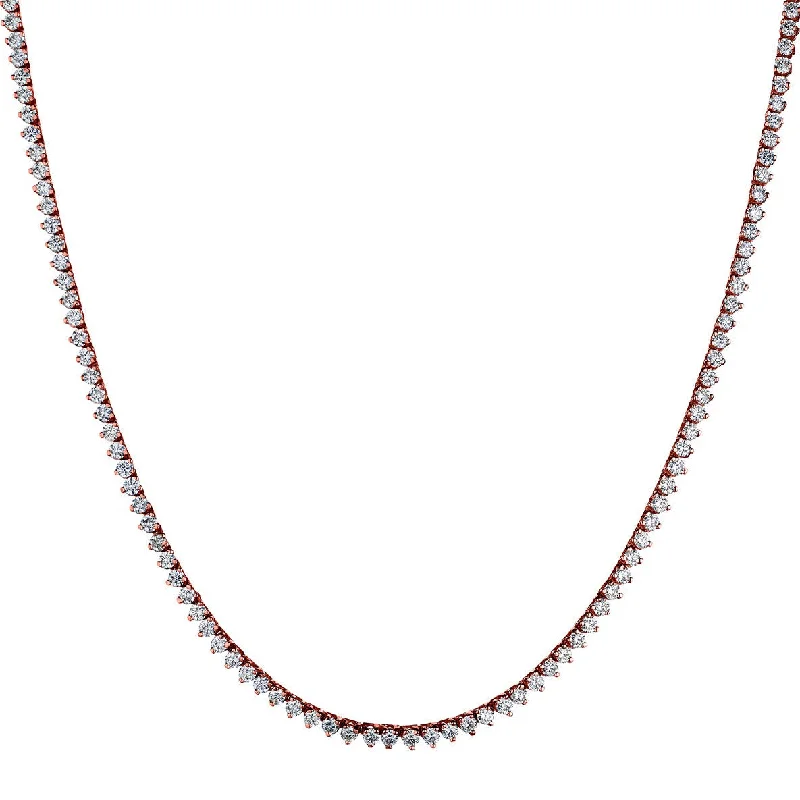 women sparkling necklaces -3 CLAW DIAMOND TENNIS NECKLACE