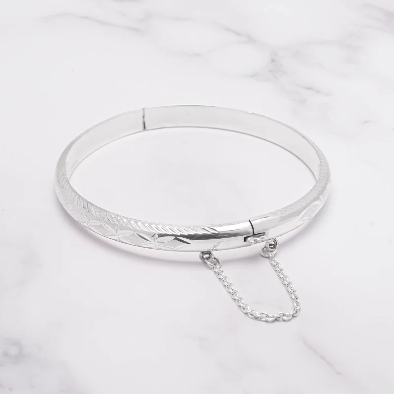 women birthstone bangles -Victoria Townsend .925 Sterling Silver Criss Cross Bangle Bracelet