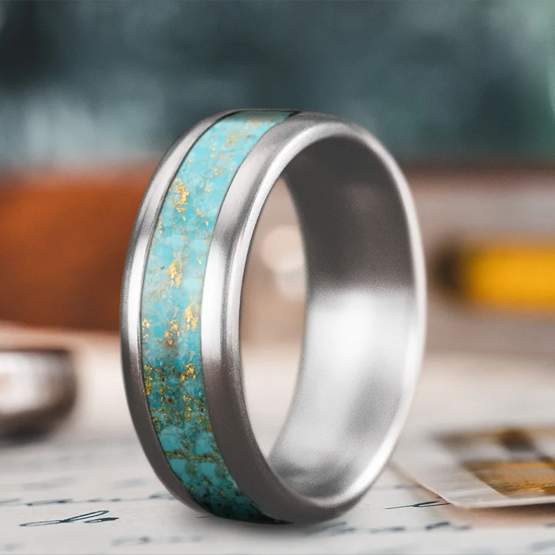 women stackable wedding bands -Custom Design - Single Inlay Ring zt7XghOKHJbKh1Fuhik2Pzgn