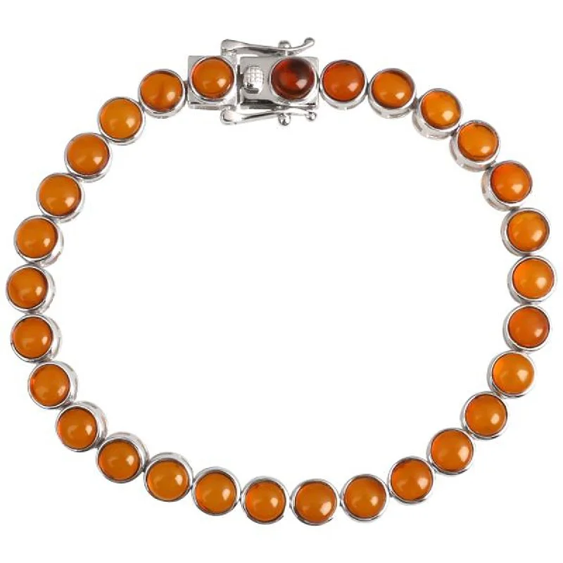 women classic bangles -925 Sterling Silver Baltic Amber Tennis Bracelet