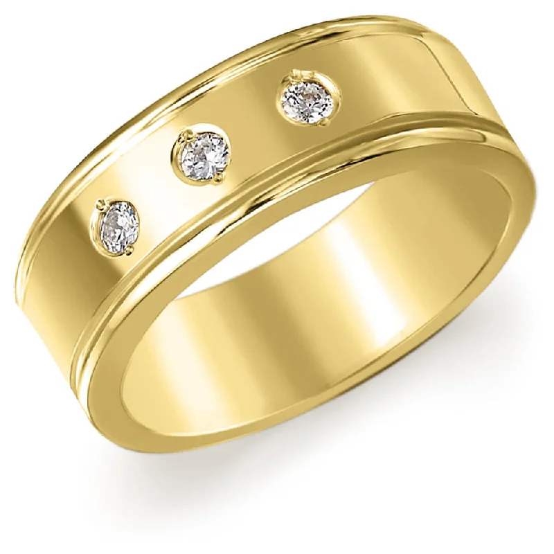 women wedding ring sets -Band of Three Ring