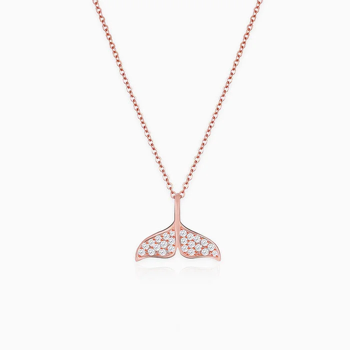 women affordable necklaces -Anushka Sharma Rose Gold Dolphin Tail Necklace with Link Chain