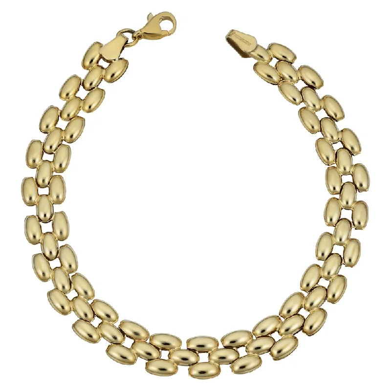 women tennis bracelets -10k Yellow Gold Panther Bracelet