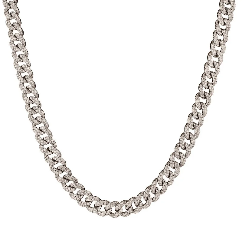 women birthday gift necklaces -DIAMOND CURB LINK NECKLACE