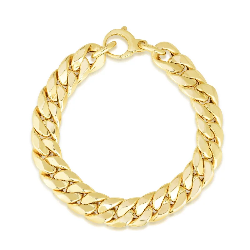 women delicate bracelets -Joelle Curb Link s Bracelet 14K Yellow Gold 7.5 Inches