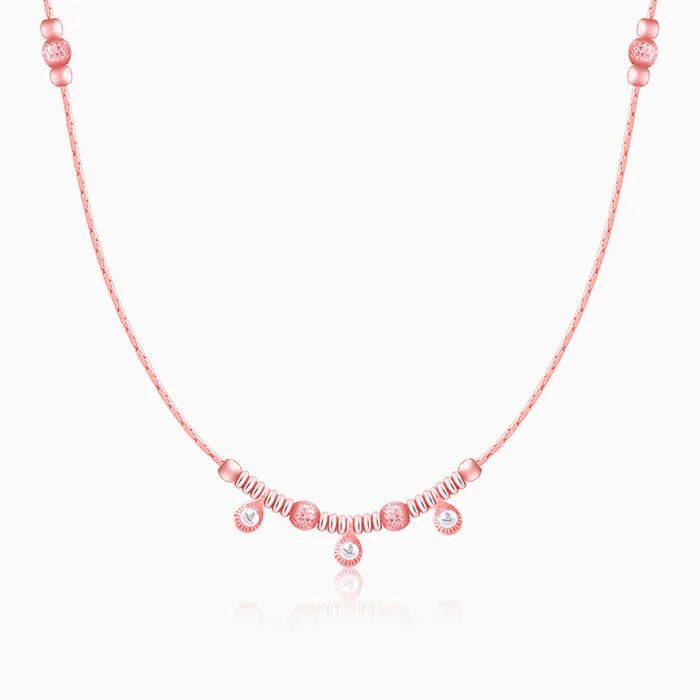 women sparkling diamond necklaces -Rose Gold Elegant Charm Necklace