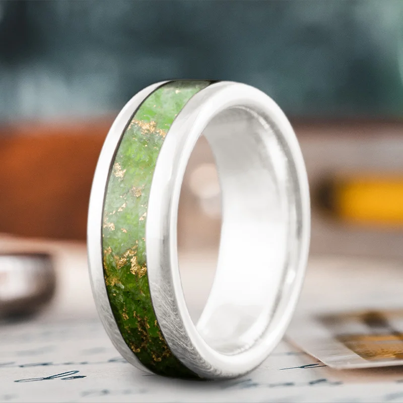 women fashion-forward rings -Custom Design - Single Inlay Ring Lfai59idQW4q5tk8S4-J2BYb