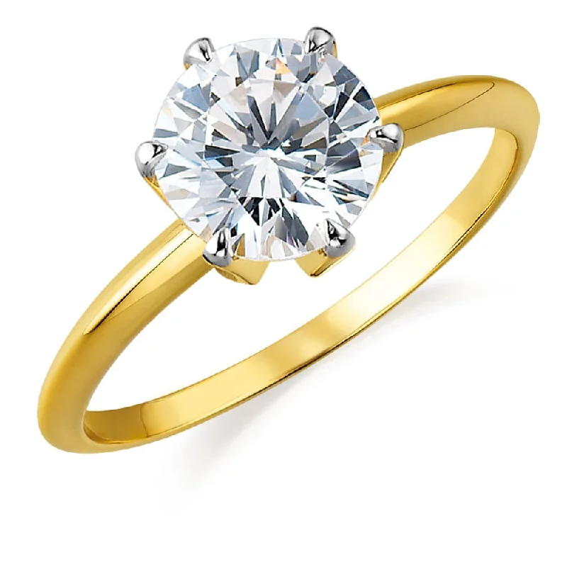 women unique engagement rings -3 ct.  Tiffany Style Solitaire Ring