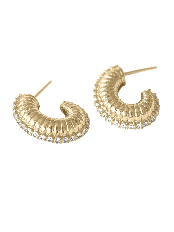 women designer hoop earrings -Rolls Earring