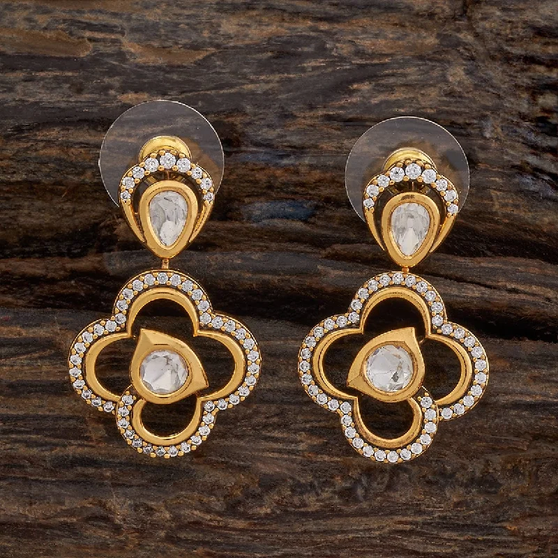 women cubic zirconia earrings -Kundan Earring 177614