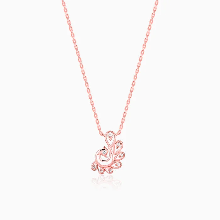 women luxury necklaces -Rose Gold Navilu Necklace