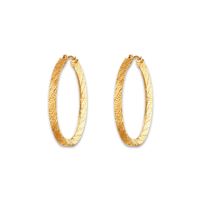 women hoop earrings for women -10KT Yellow Gold 30MM Hoop Earrings