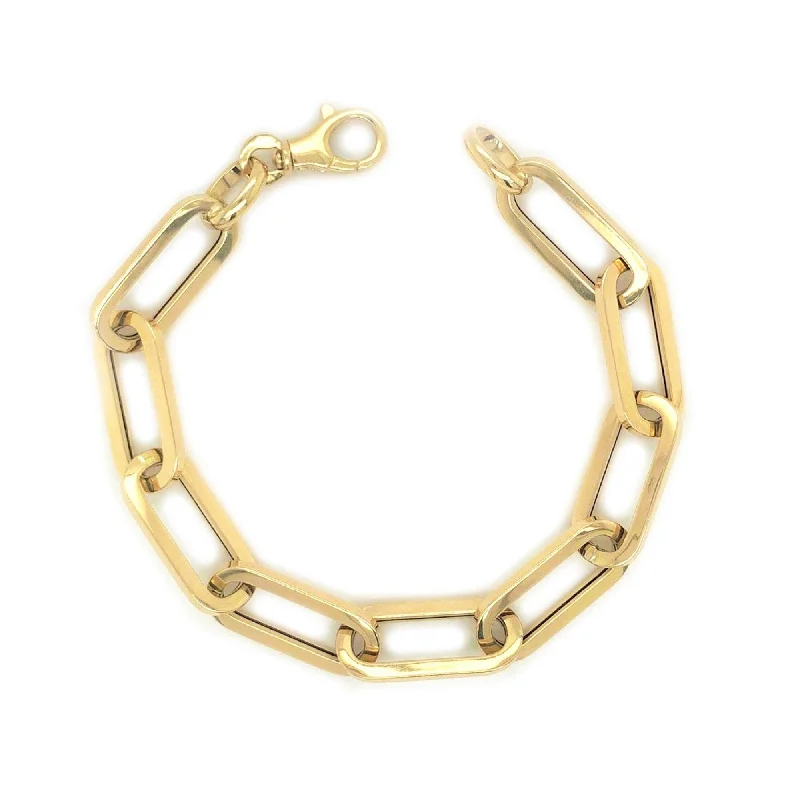 women luxury gold bangles -Joelle Gold Link Chain Bracelet - 14K Jumbo Paperclip Link Chain