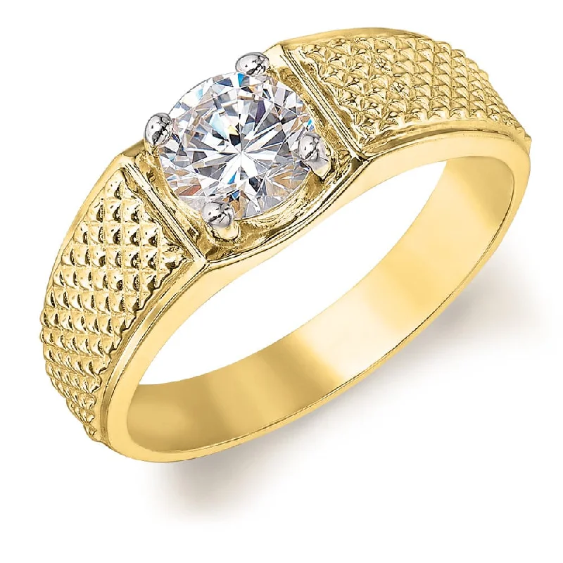 women fashion rings -Shingle Solitaire Ring