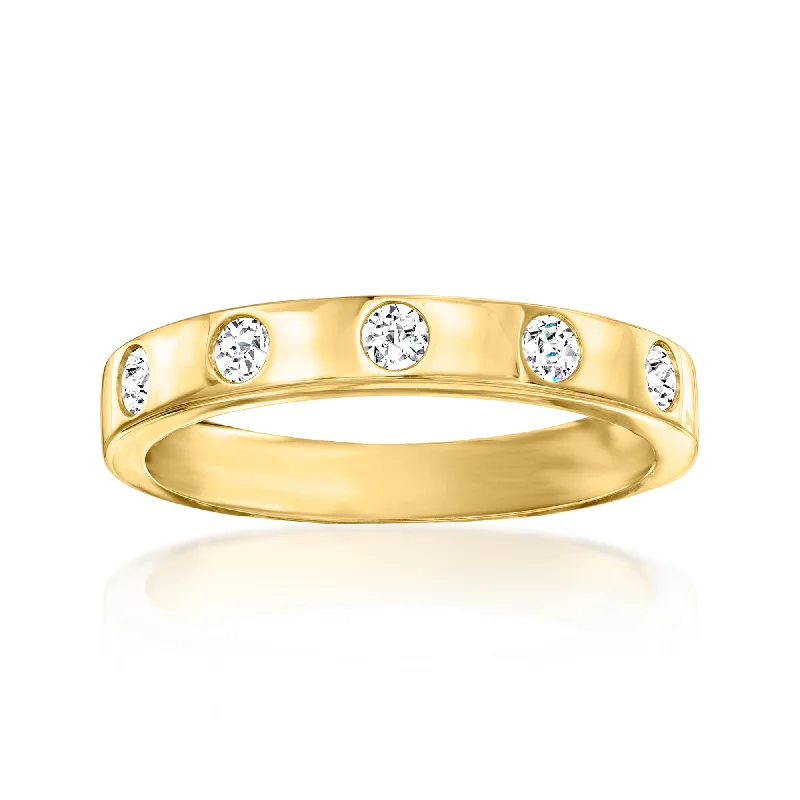 women classic wedding engagement rings -Ross-Simons Diamond Ring in 18kt Yellow Gold