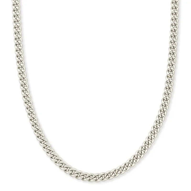 women minimalist necklaces -Kendra Scott | Ace Chain Necklace in Silver