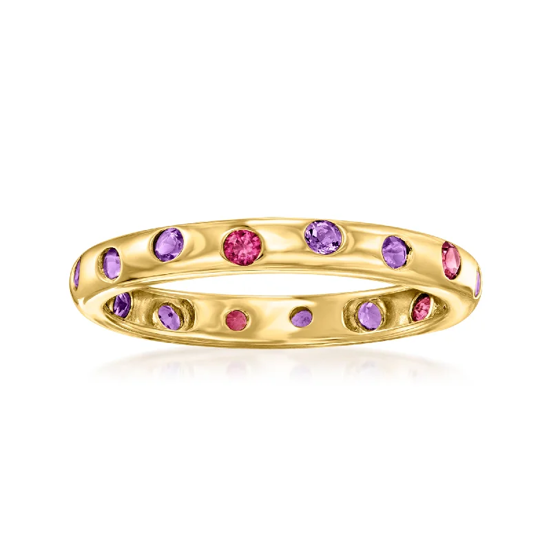 women custom-designed engagement rings -RS Pure by Ross-Simons Multi-Gemstone Ring in 14kt Yellow Gold