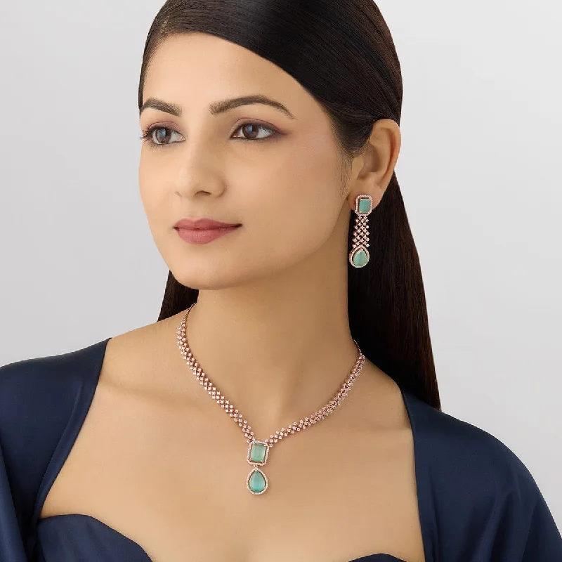 women gemstone necklaces -Zircon Necklace 162209