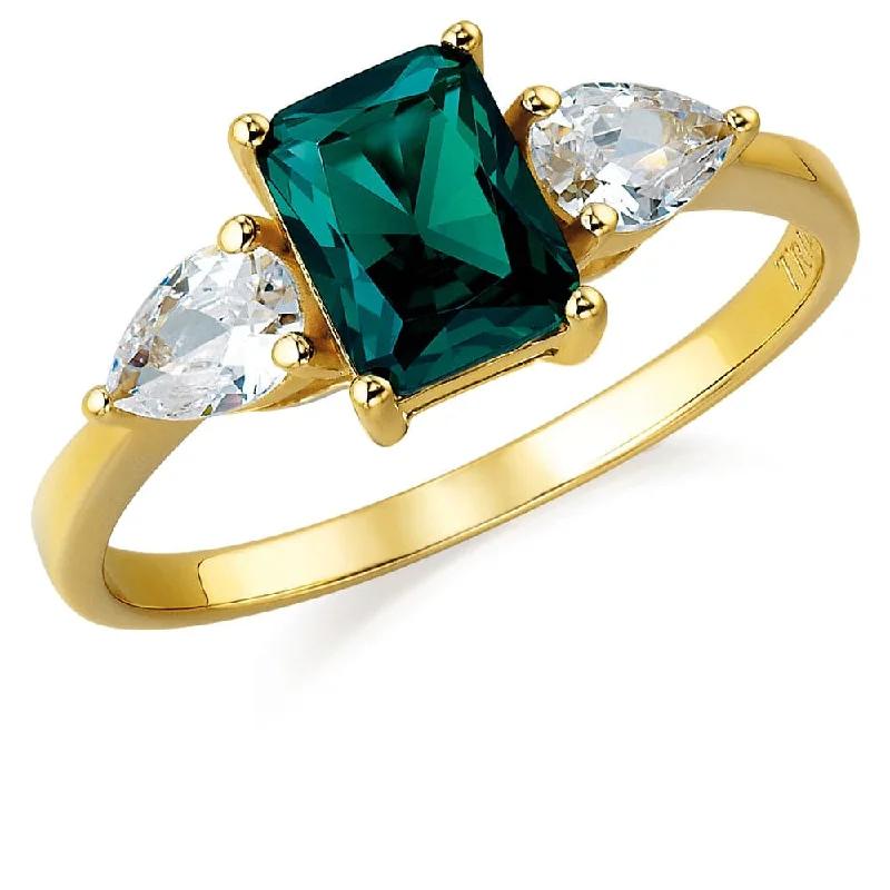 women diamond wedding rings -Emerald Inspiration Ring