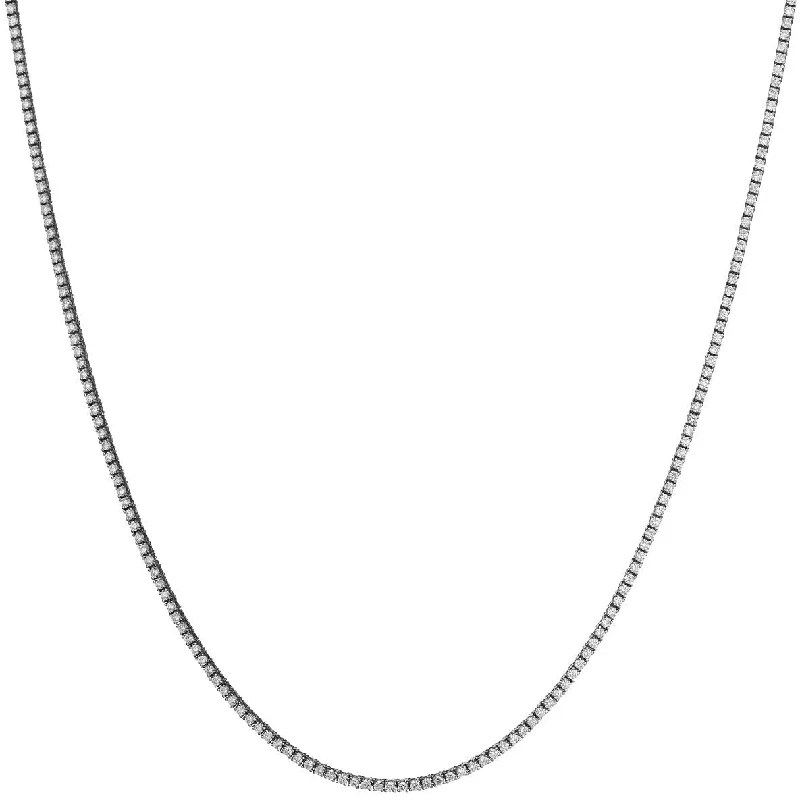 women stackable necklaces -MINI DIAMOND TENNIS NECKLACE