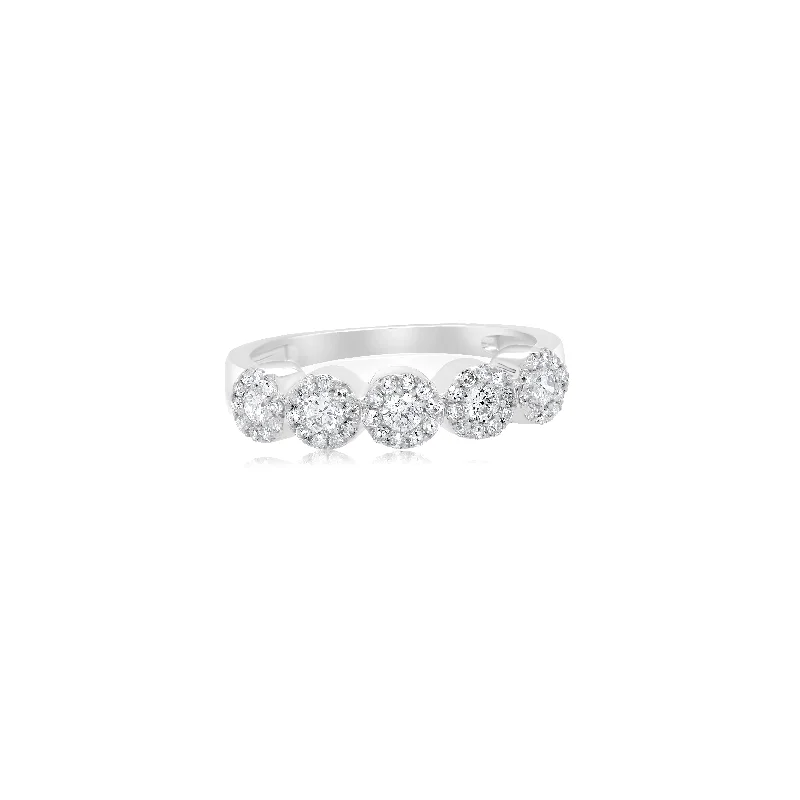 women diamond and platinum engagement rings -14KWG D 0.26CT, SCD 0.26CT 2.26GM, 55ST