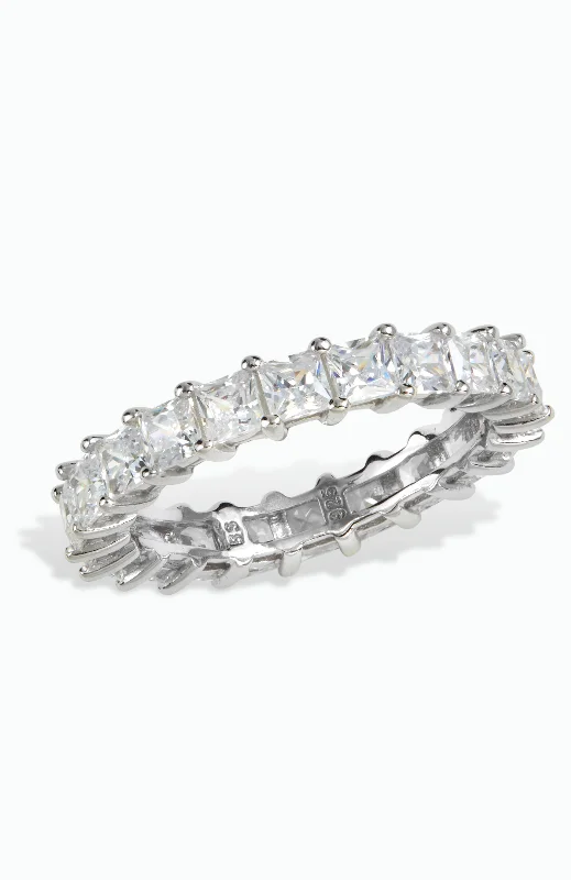 women luxurious engagement rings -Sterling Princess Cz  8.00 Tw