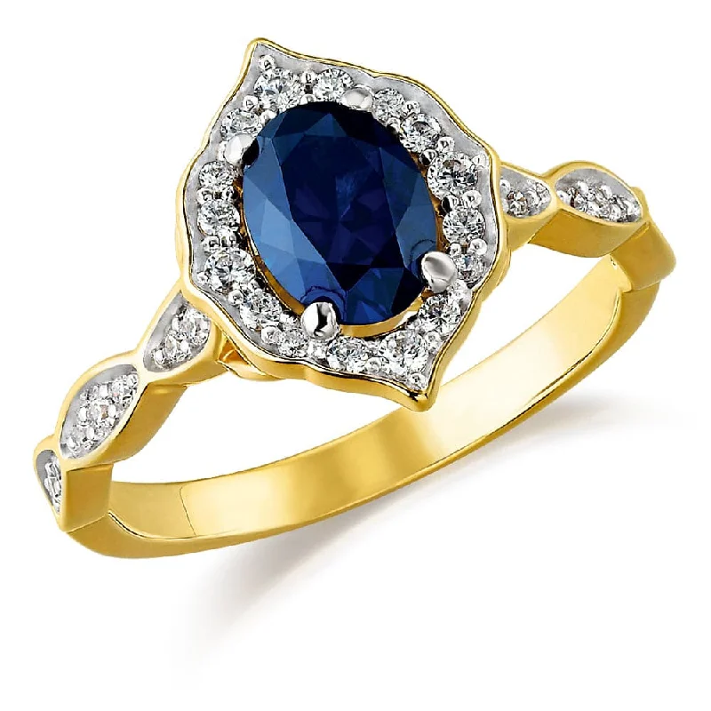 women engagement ring sets -Marie Antoinette Tru-Sapphire Ring