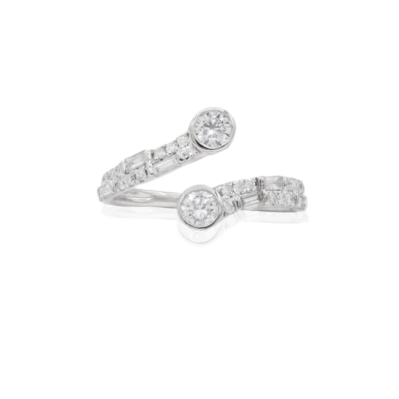 women classic solitaire engagement rings -D 0.62 BG 0.12 14KW 3.17 GR 32 ST